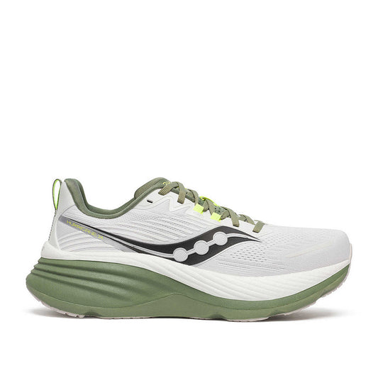 Saucony - Hurricane 24 Trainers in White/Olive - Nigel Clare