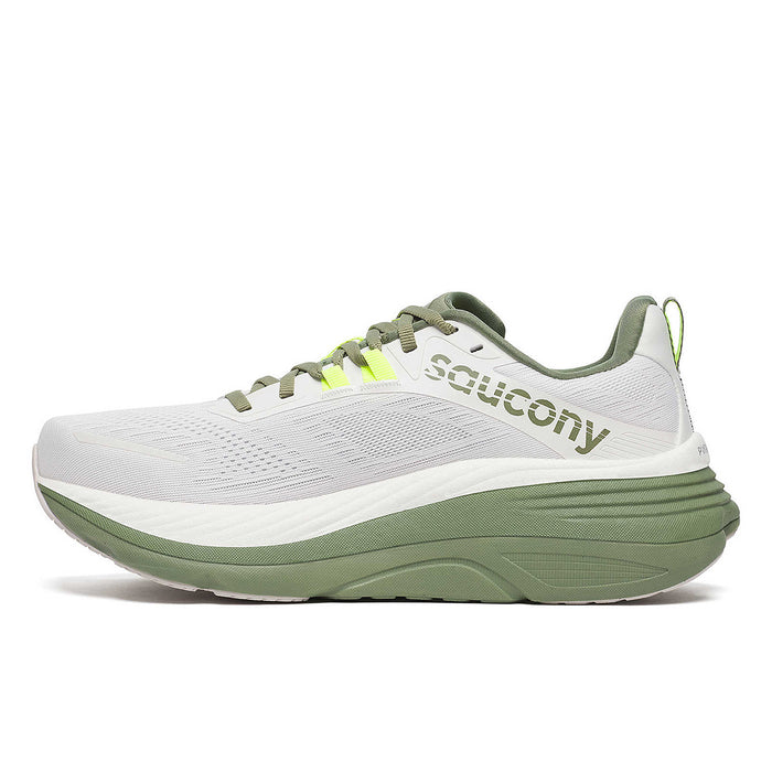 Saucony - Hurricane 24 Trainers in White/Olive - Nigel Clare