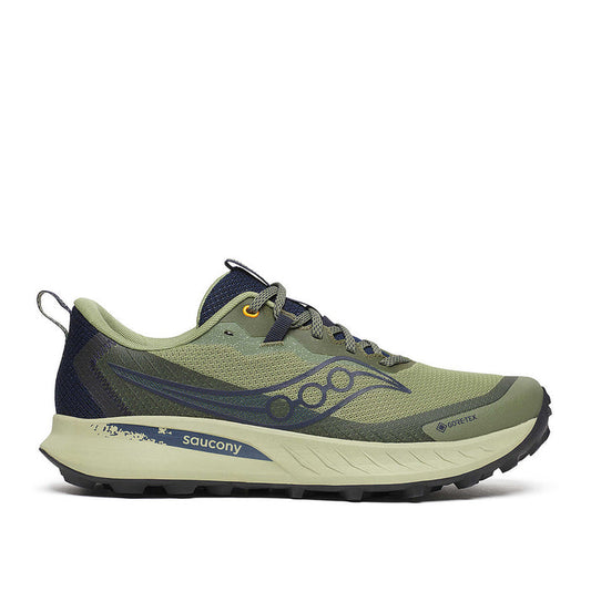 Saucony - Peregrine 15 GTX Trainers in Hemlock/Navy - Nigel Clare