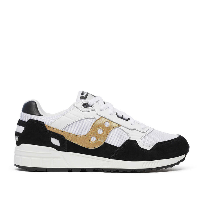 Saucony - Shadow 5000 Trainers in White/Black/Gold - Nigel Clare