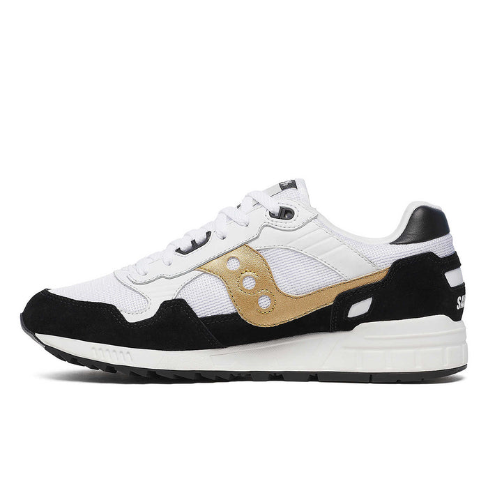 Saucony - Shadow 5000 Trainers in White/Black/Gold - Nigel Clare