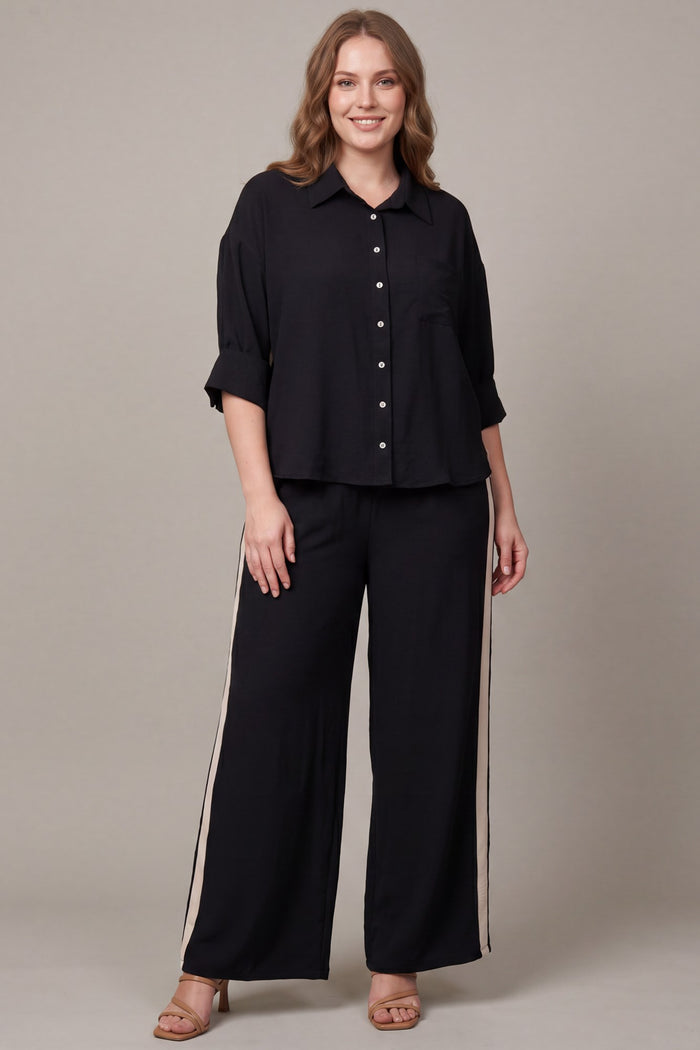 She+Sky Button Down Shirt Set