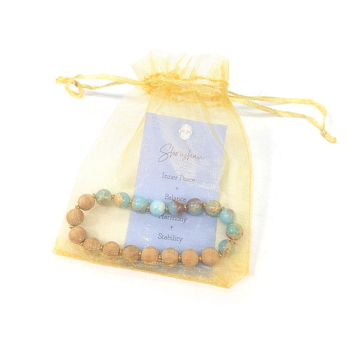 Shoushan & Light Wood Wellness Bracelet