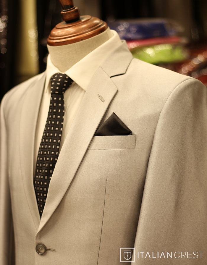 Silver Single Breasted Suit