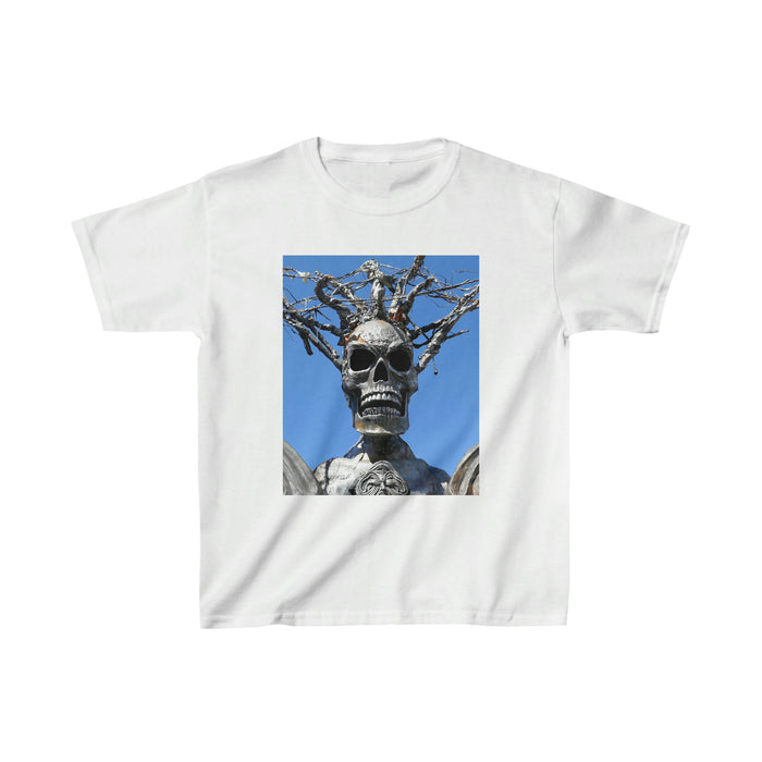 Skull Warrior Stare - Kids Cotton Tee - Fry1Productions