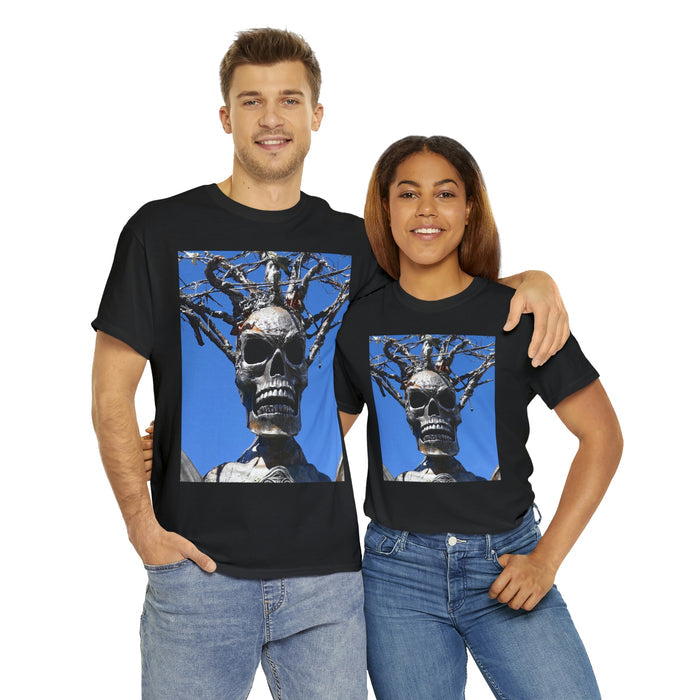Skull Warrior Stare - Unisex Heavy Cotton Tee - Fry1Productions