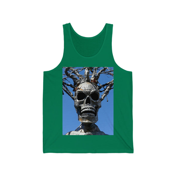 Skull Warrior Stare - Unisex Jersey Tank - Fry1Productions