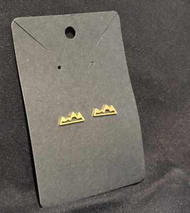 Small Mountain Range Gold Earrings