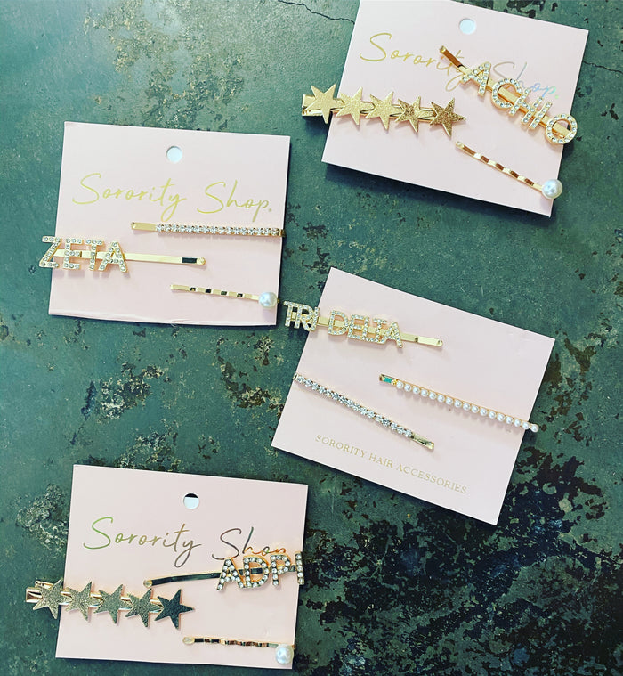 Sorority Hair Clips (3 Pack)