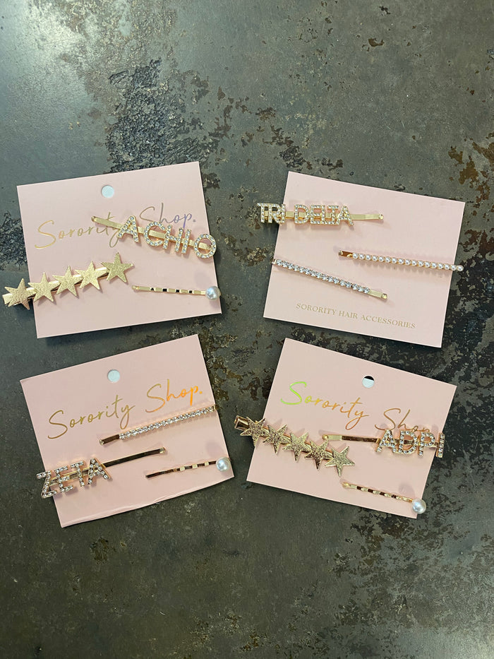 Sorority Hair Clips (3 Pack)