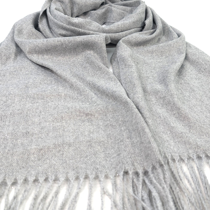 Sparkly Petra Pashmina Scarf (70x180cm) - Slate Grey