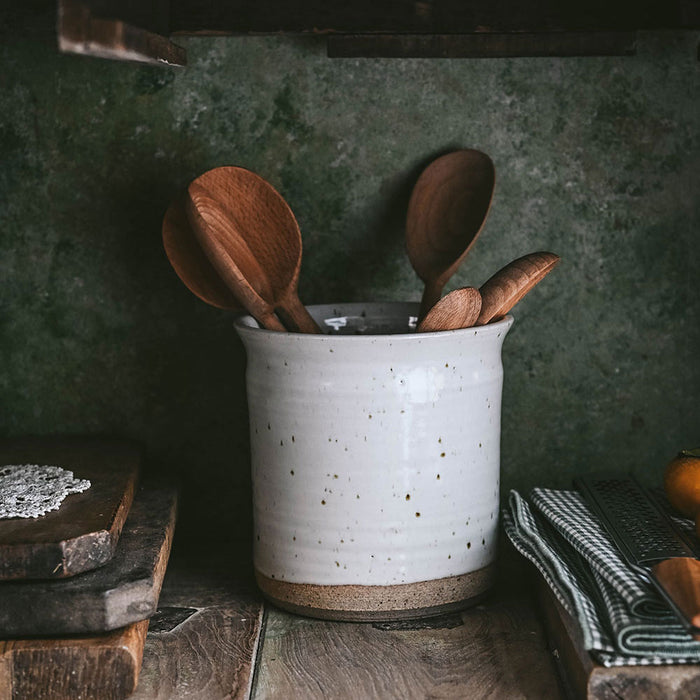 Speckled Utensil Crock