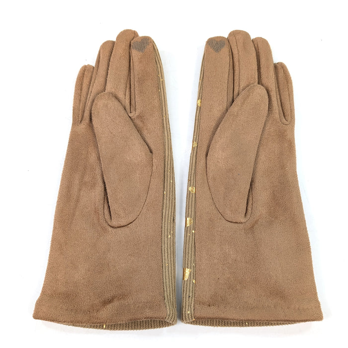 Splatters of Sparkle Gloves - Oatmeal