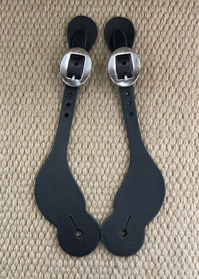 Spur Straps - SPS105 - Plain Black Contour Men's