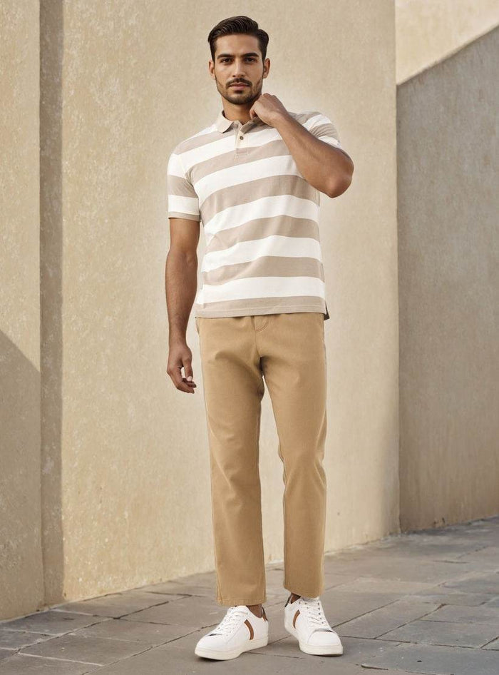 Striped Polo T-shirt - Dubai Offers Today