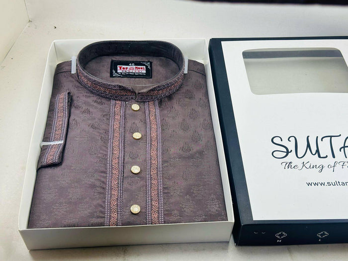 Stylish Embroidered Men Kurta -01
