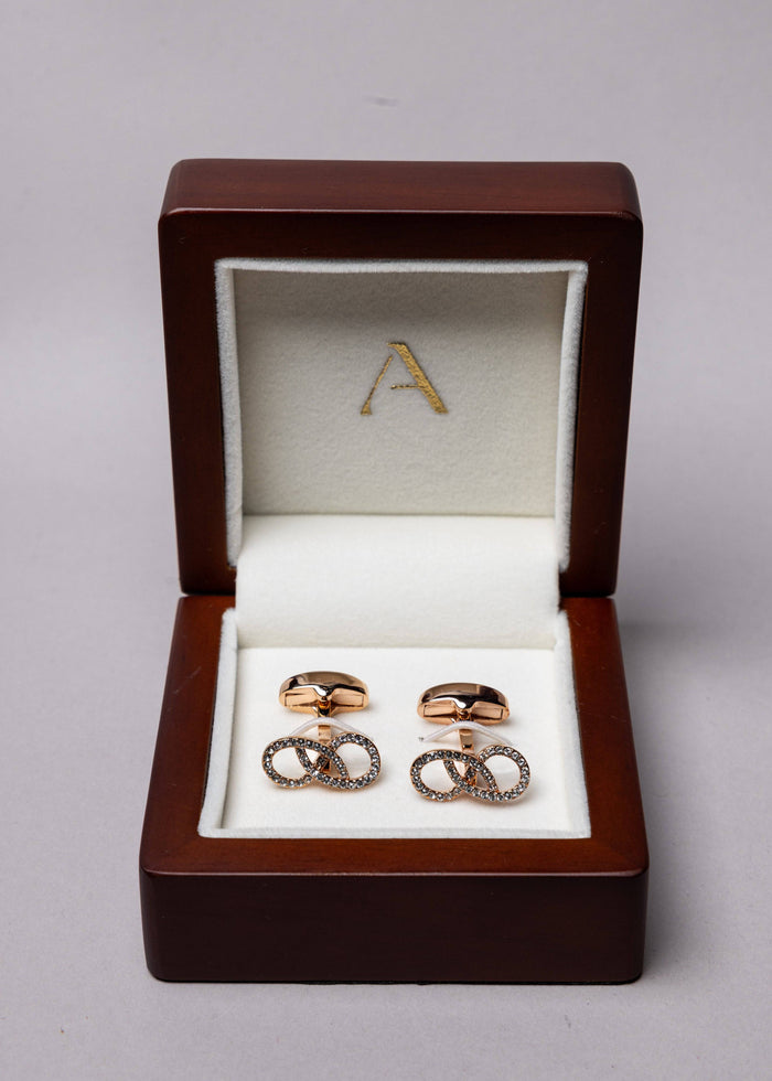 Swarovski Infinity Shaped Cufflinks - Atica Man