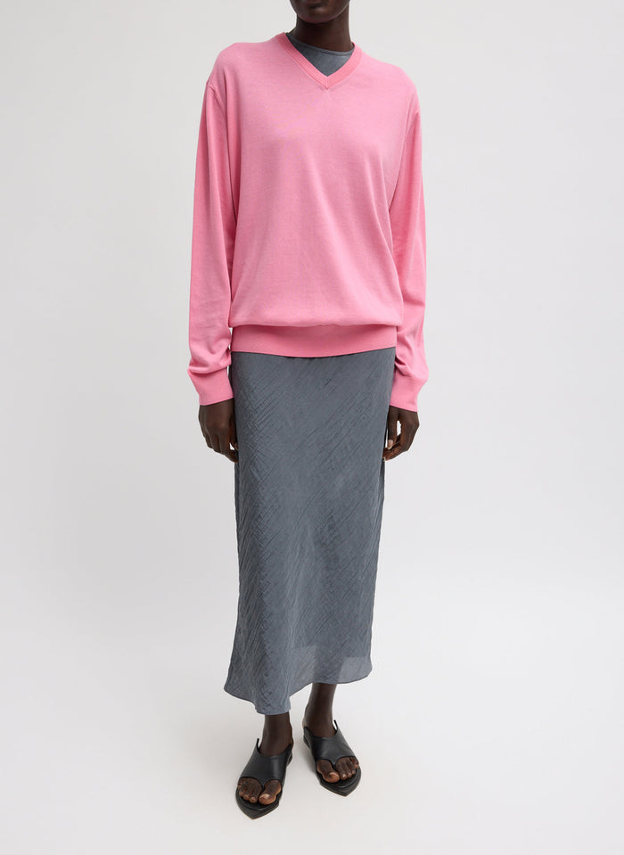 The Crinkle Slip Dress - Dark Grey