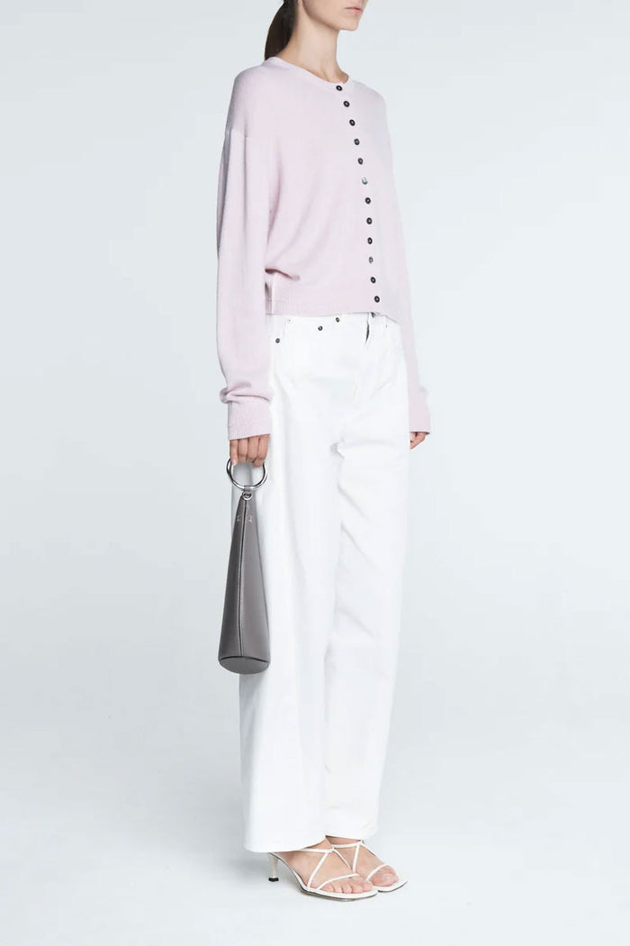 Tiny Button Cardigan - Powder Pink