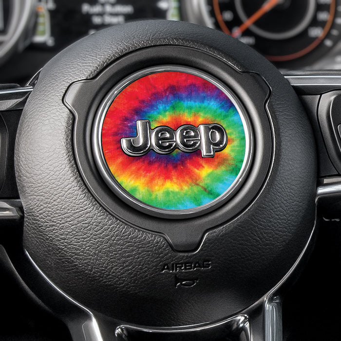 Trippy Tie Dye Steering Wheel Decal