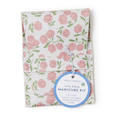 Two's Company Hydrangea Print Manicure Kit