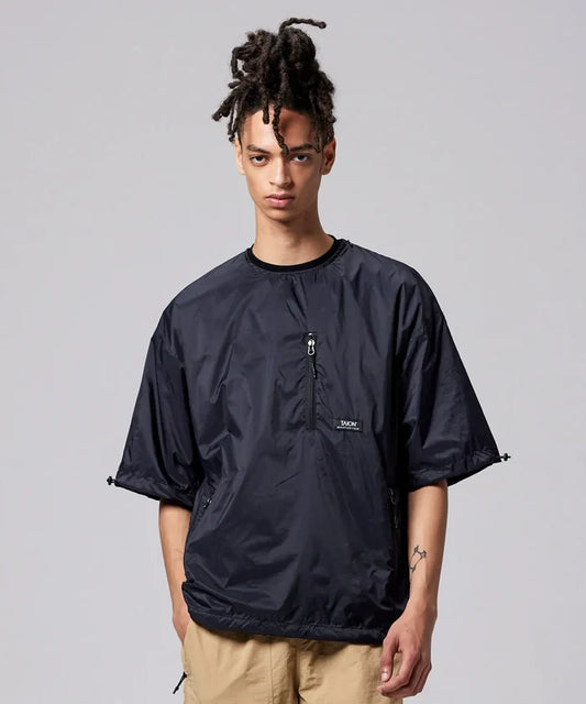 Unisex Non Down Mountain Crewneck W-Zip Pocket Cutsew <Half Sleeve>