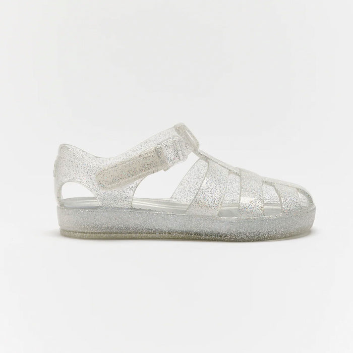 Walnut Frankie Sandals - Silver