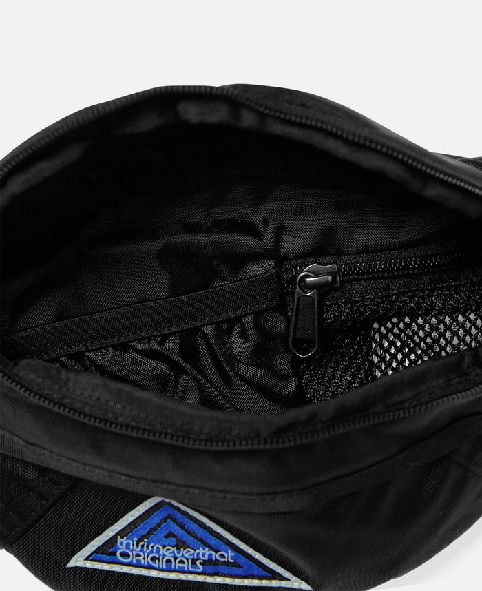 Washed Nylon Waist Bag (Black)