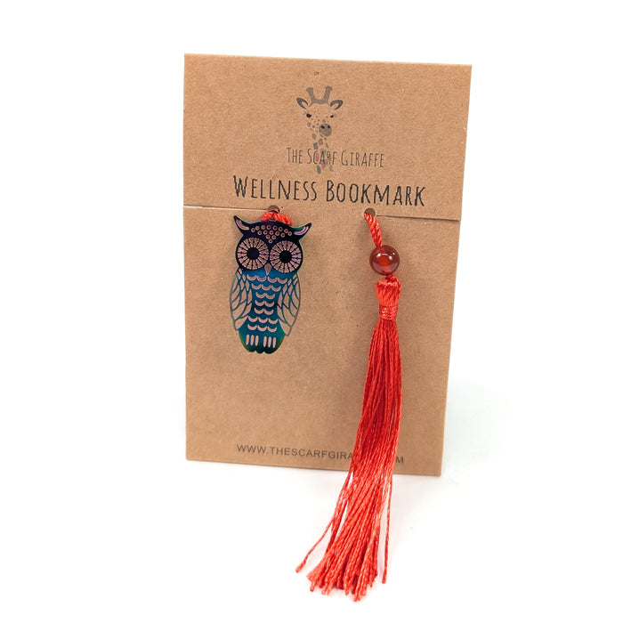 Wellness Bookmark - Carnelian Owl