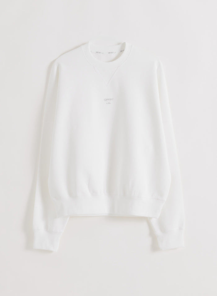 Valkoinen aim'n Le Run Running Sweatshirt -juoksupaita tasakuvassa