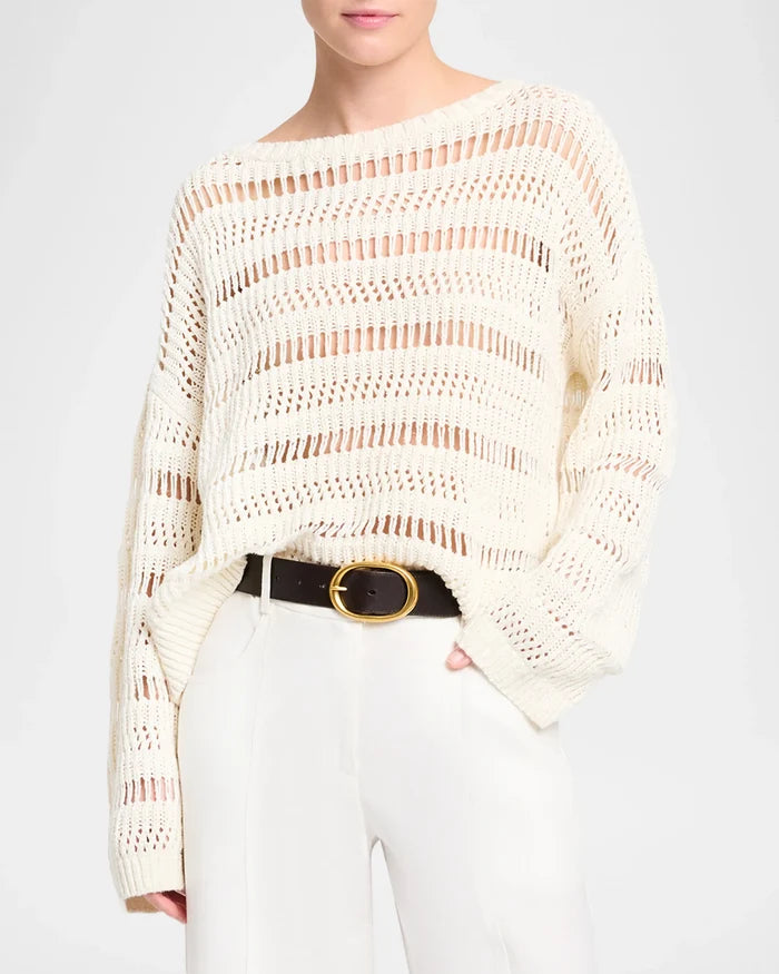 Wide Neck Long Sleeve - Ivory