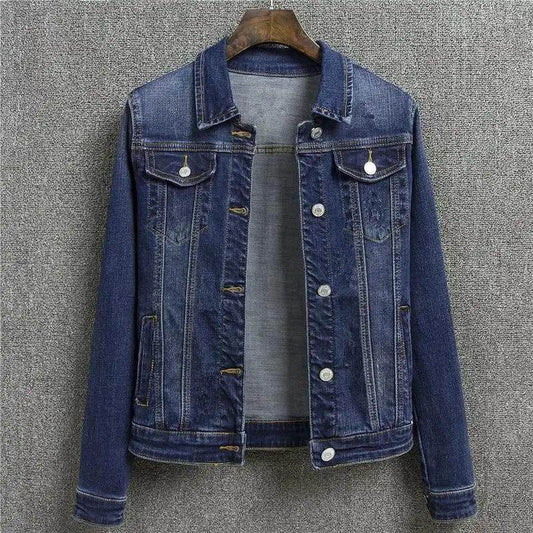 Women's Denim Jacket Autumn Long-Sleeved - Dubai Offers Today