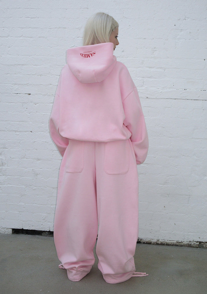 X-RATED PULLOVER HOODIE BABY PINK
