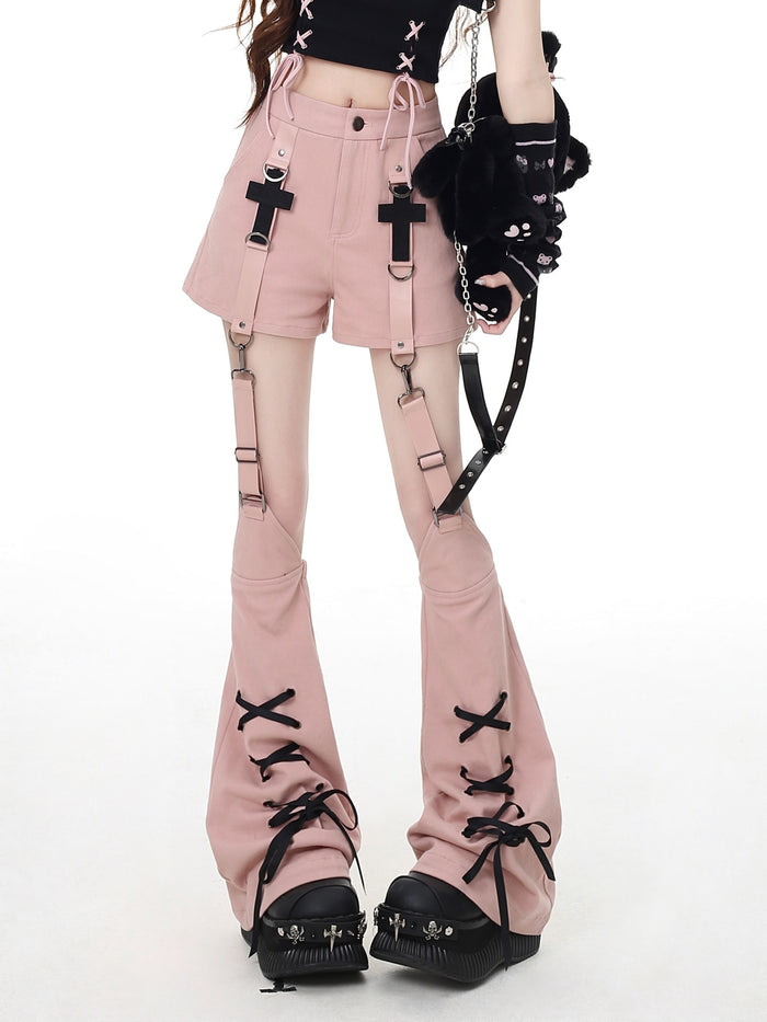 Y2K Detachable Leg Warmer Shorts