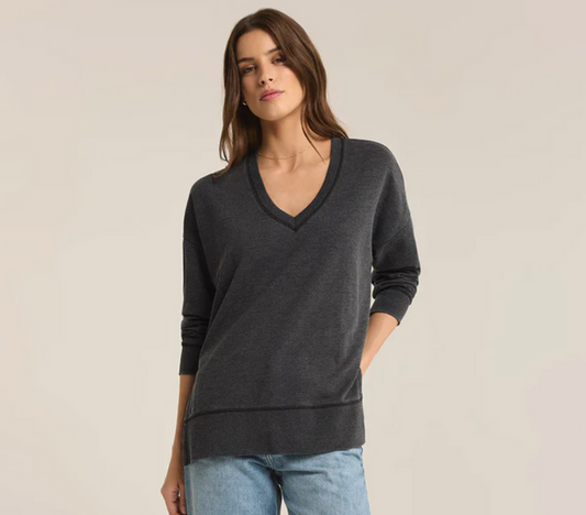 Z Supply- Jet Black Modern V-Neck Weekender