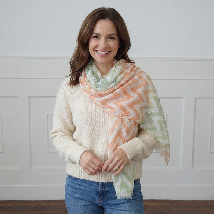 ZigZag Sprinkles Scarf (70x180cm) - Watermelon