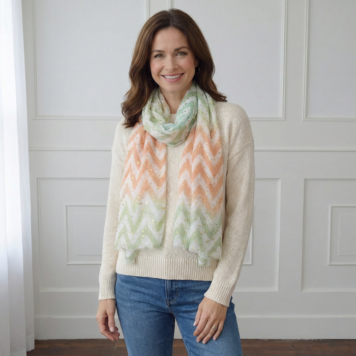 ZigZag Sprinkles Scarf (70x180cm) - Watermelon