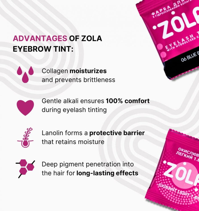 ZOLA Eyelash Tint With Collagen 06 Blue Black, 5 ml Eyelash tint ZOLA