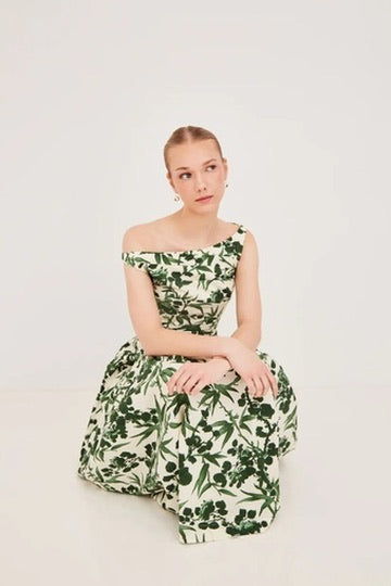 Zora Dress - Colette Toile Green